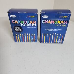 Rite Lite Chanukah Candles 2 Boxes of 44 Candles Multi Color of Candles Unused